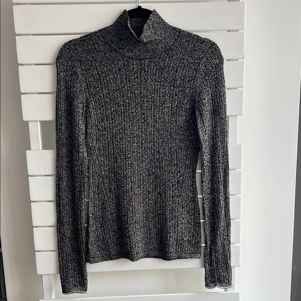 Rag & Bone Black Ribbed Turtleneck Sweater